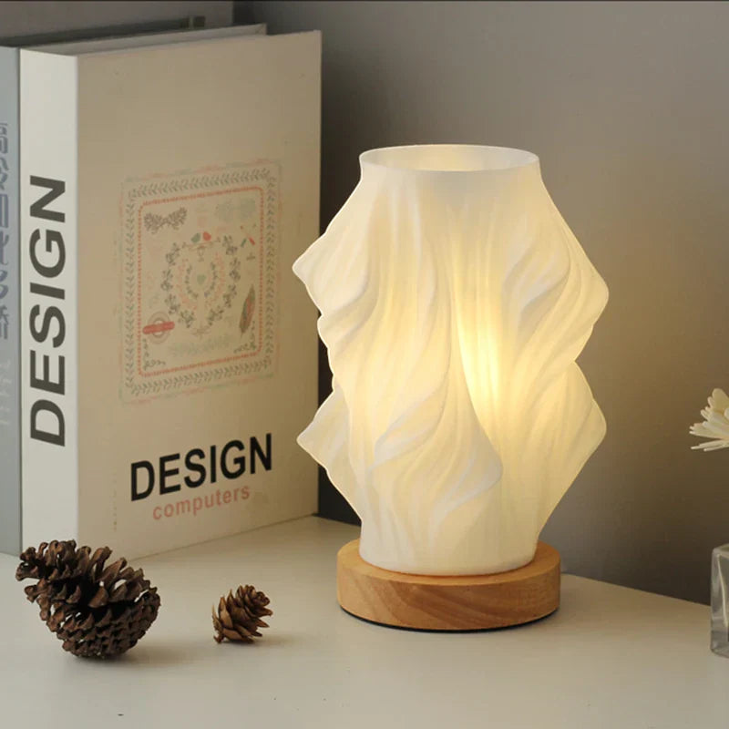 Pleated Wave Table Lamp