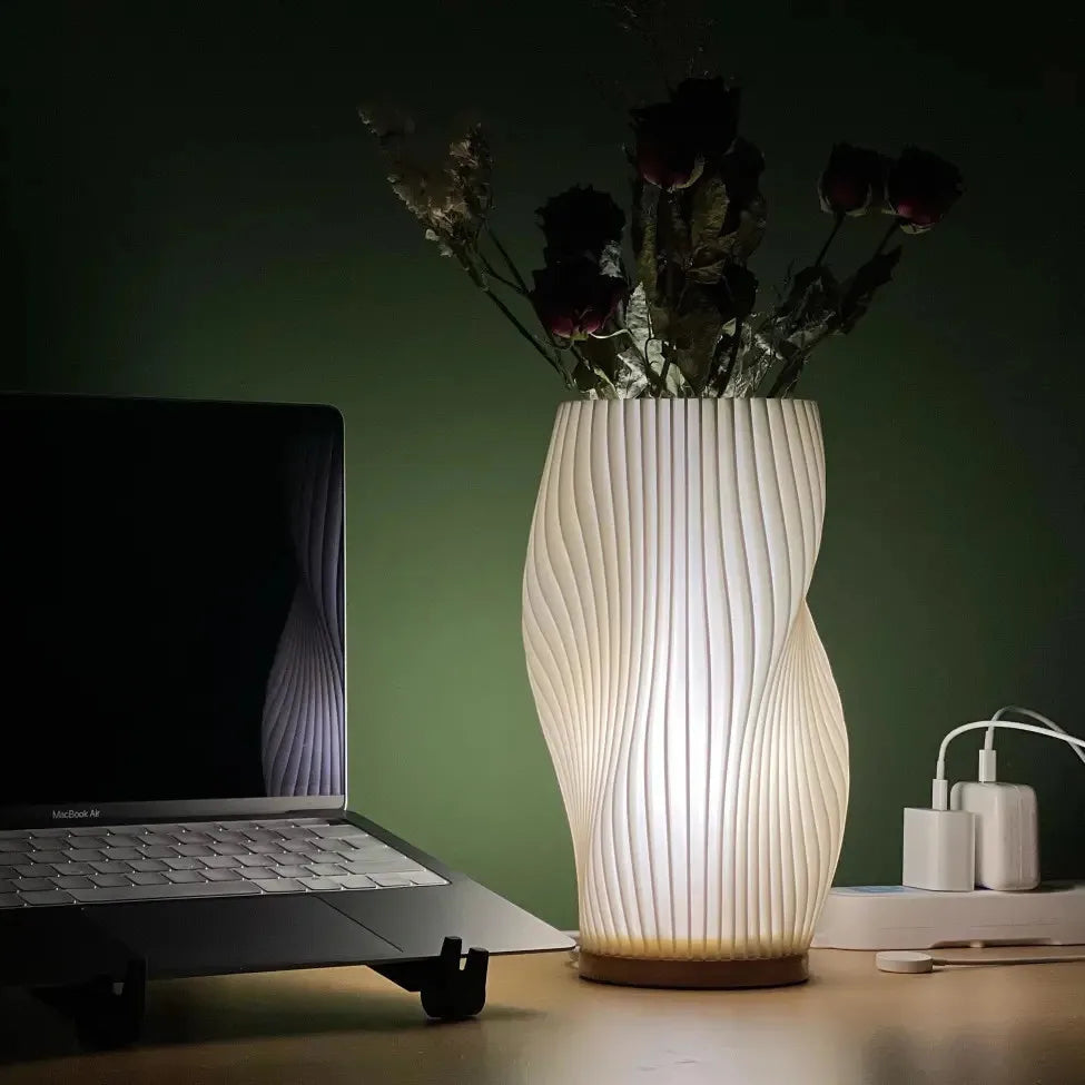 Pleated Wave Table Lamp
