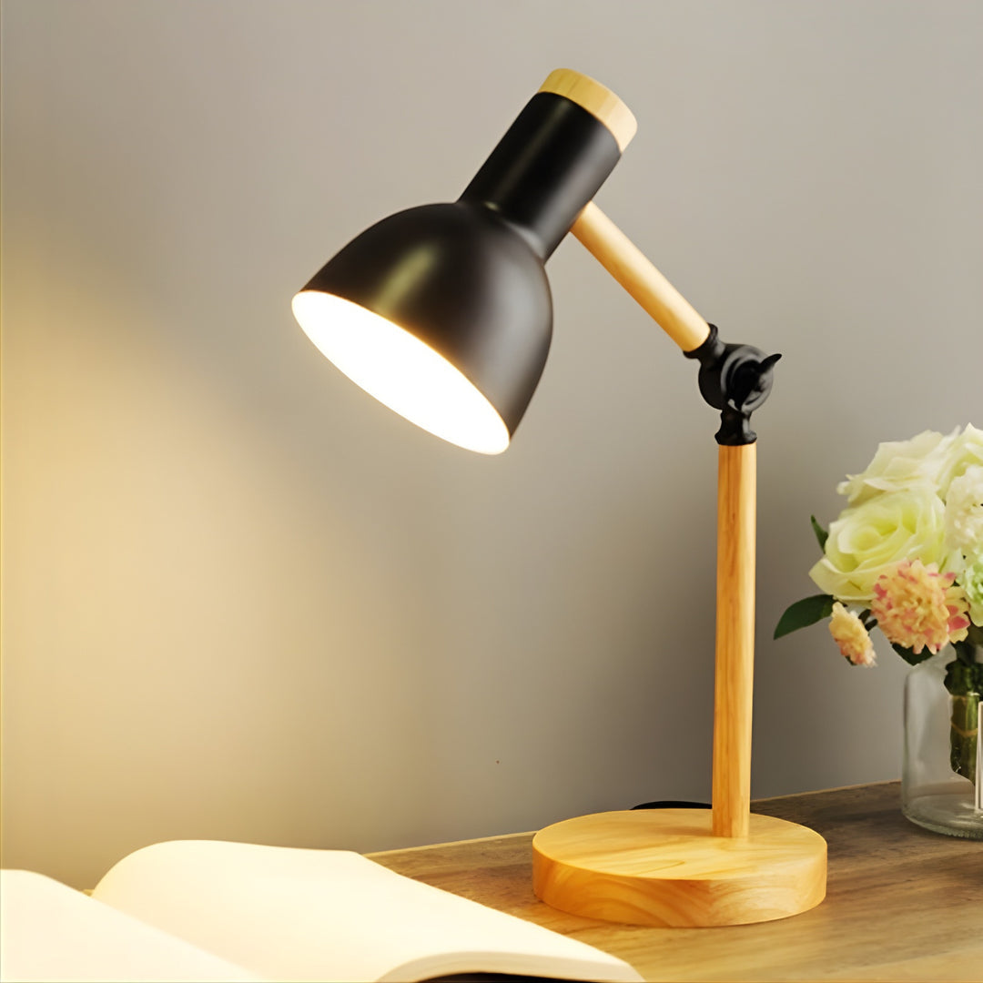 Nordic Wood & Metal Desk Lamp