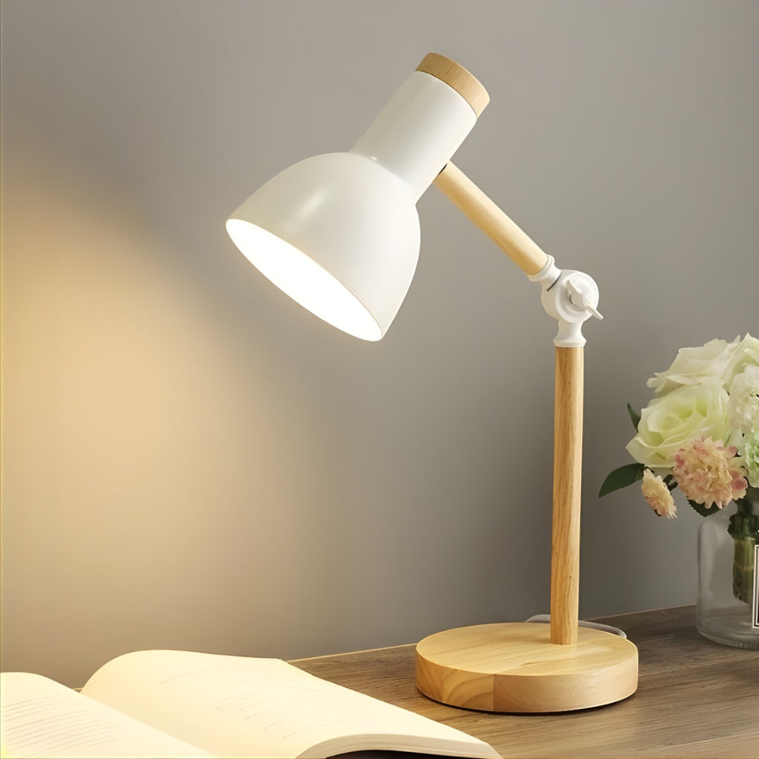 Nordic Wood & Metal Desk Lamp