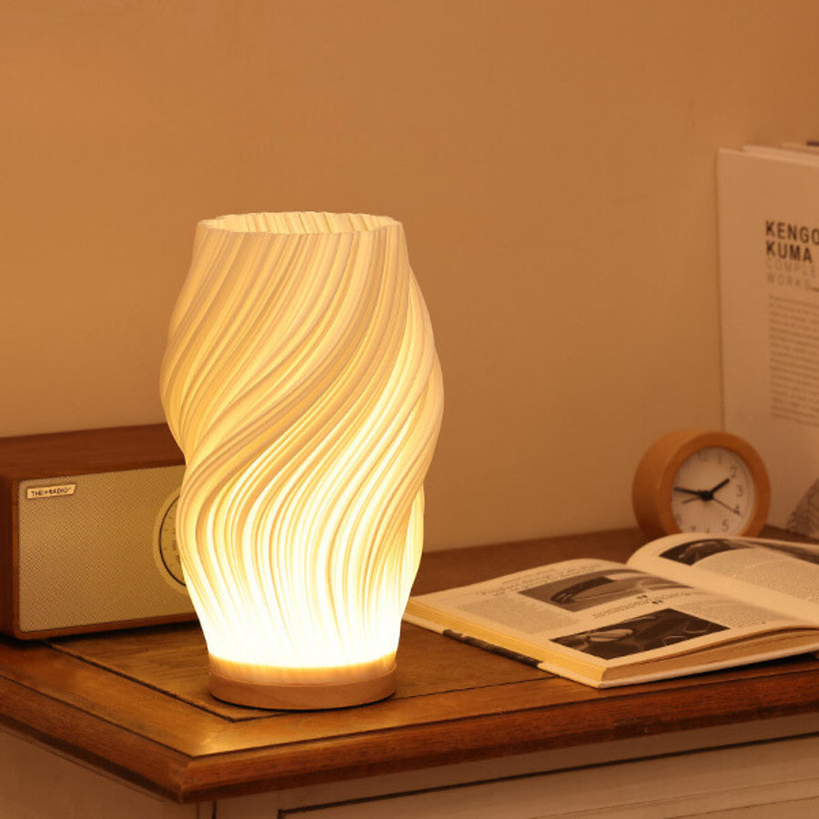 Pleated Wave Table Lamp