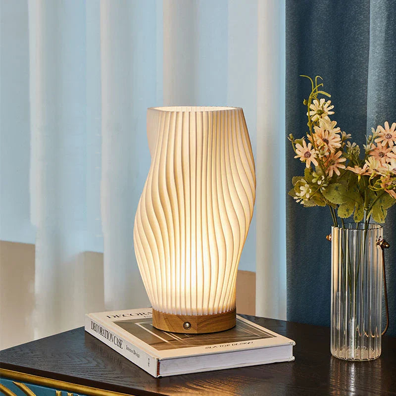 Pleated Wave Table Lamp