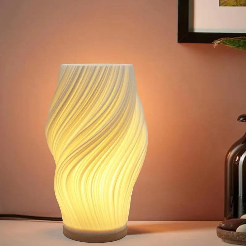 Pleated Wave Table Lamp